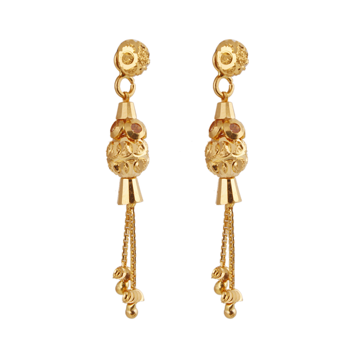 Gold & Red Stud earring | Sakhi Fashions – sakhifashions