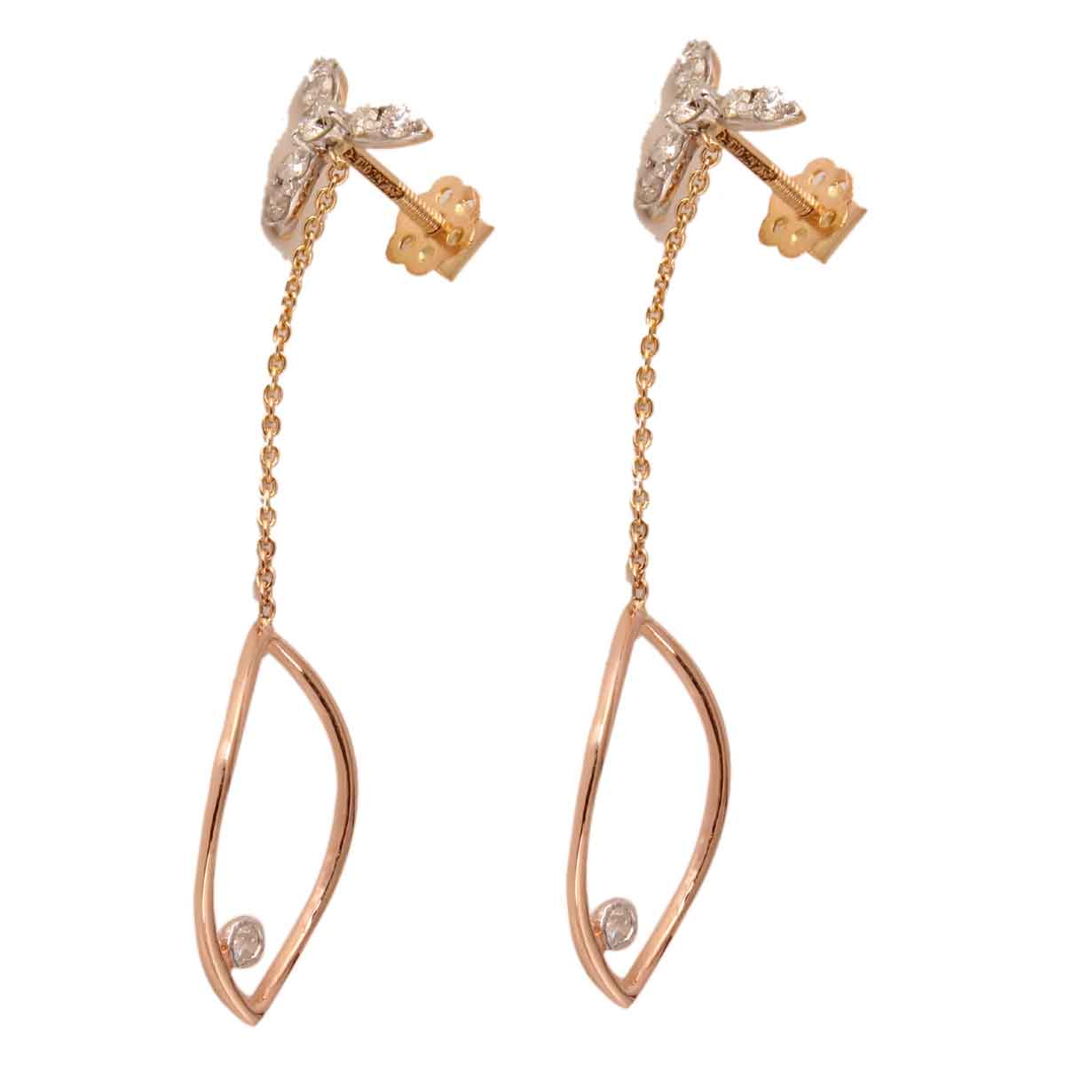 Rose Gold Dancing Earrings | Rose gold earrings, Earrings, Diamond earrings