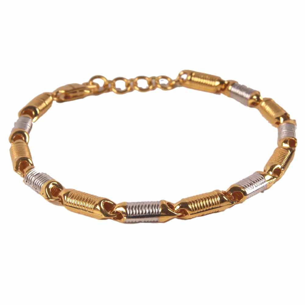 Buy Priyaasi Curb Chain Silver Plated Link Bracelet for Men online